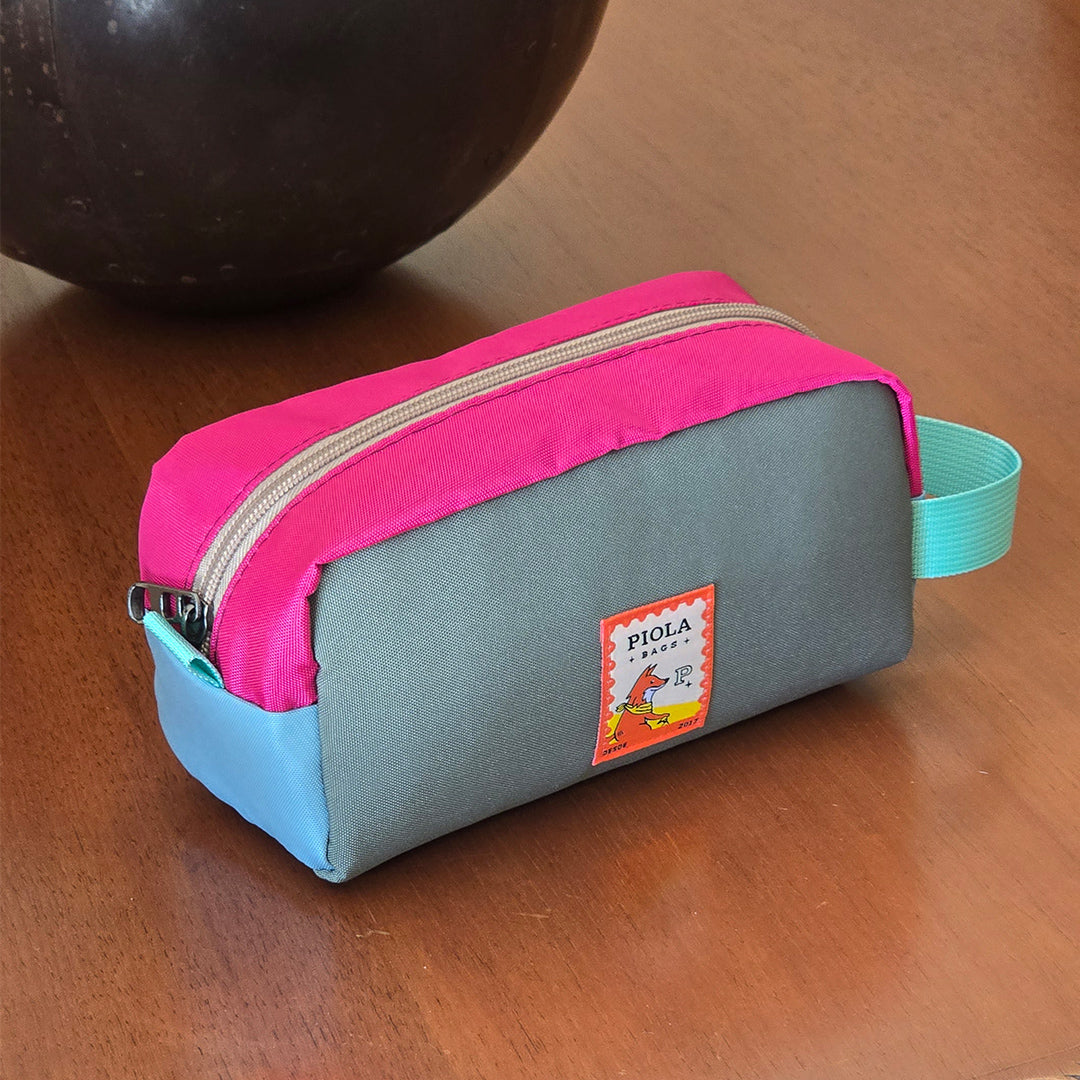 Neceser Brick Cemento-Fucsia-Celeste