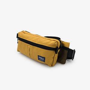 canguro larco cerrado en color mostaza, estilo urbano y unico para la ciudad, producto local hecho por Piola Bags.